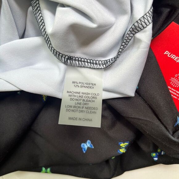 New Redvanly Black with Butterflies Fullerton Polo Golf Shirt Mens M‎ - Picture 6 of 6